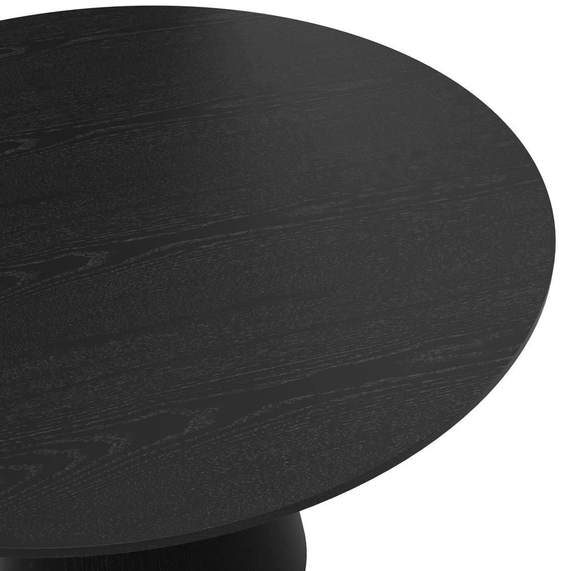 Juno Matte Black Wood Round Dining Table